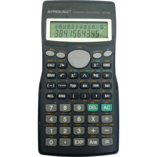Calculadora Cientifica 10 Dígitos + 2 Sc500 401 Funções Procalc