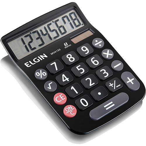 Calculadora com 8 Dígitos MV4133 Preto - Elgin