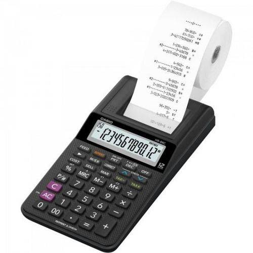 Mini Calculadora com Bobina 12 Dígitos Hr-8RC-We-B-Dc Preta Casio