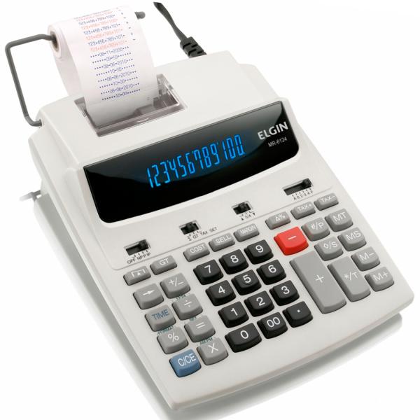 Calculadora com Bobina 12 Dígitos MA-6124 Impressão Bicolor - Elgin