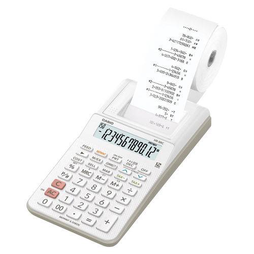 Calculadora com Bobina Hr-8rc-bk-b-dc Display 2.0 Branca