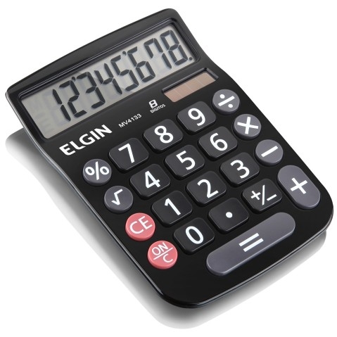 Calculadora de 8 Dígitos Mv-4133 Preta - Elgin