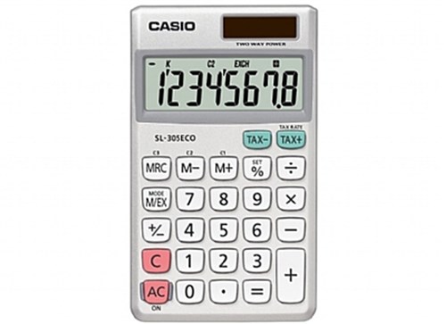 Calculadora de Bolso 8 Dígitos Casio SL-300VC - Branca