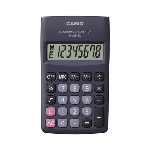 Calculadora de Bolso Hl-815l-bk com 8 Digitos Preto Casio