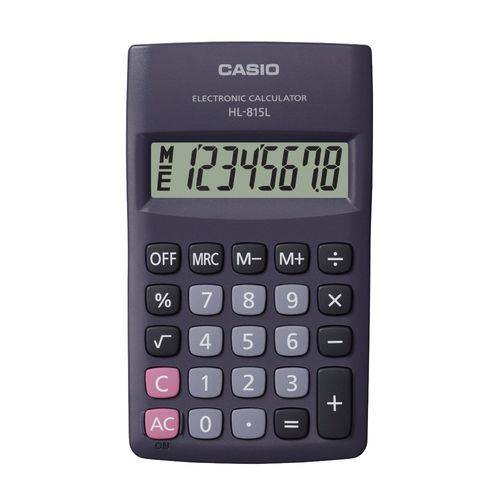 Calculadora de Bolso Vertical Visor 8 Dígitos Hl 815L Bk Casio