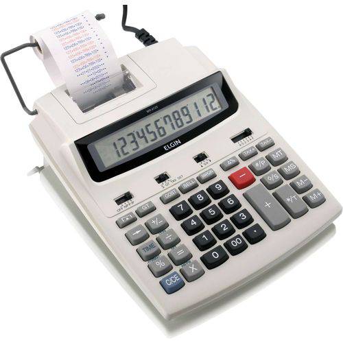 Calculadora de Impressao 12dig.bob.58mm Bivolt Cinza Elgin Unidade