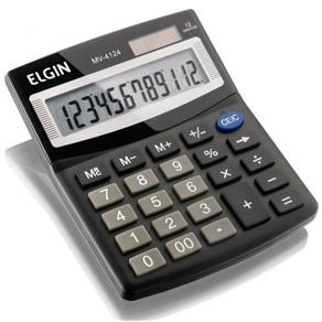 Calculadora de Mesa 12 Dígitos MV-4124 com Célula Solar Blister - Elgin