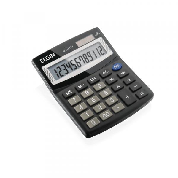 Calculadora de Mesa 12 Dígitos MV-4124 Preta Elgin
