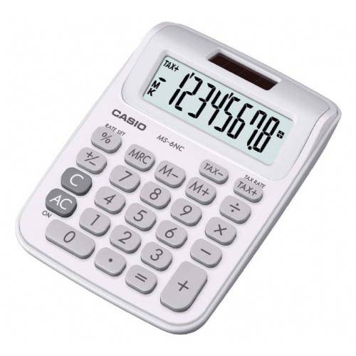 Calculadora de Mesa Casio Colorful MS-6NC-WE Branca