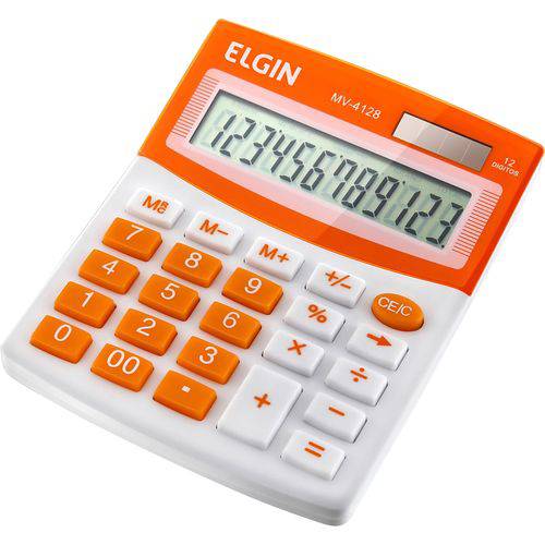Calculadora de Mesa Mv4128 Laranja Elgin