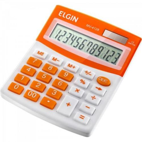 Calculadora de Mesa Mv4128 Laranja Elgin