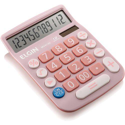Calculadora Lcd Solar/bat Rosa