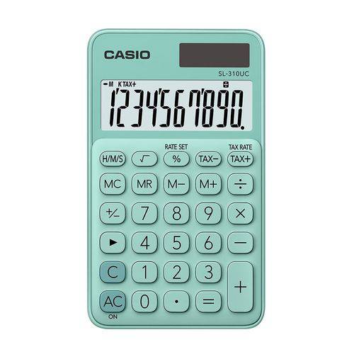Calculadora Portátil Casio 10 Dígito Alim Dupla SL-310UC-GN