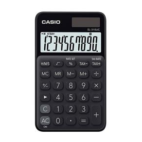 Calculadora Portátil Casio com Visor Amplo 10 Dígitos e Alimentação Dupla