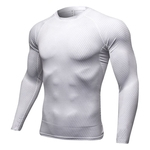  Camada Homens Long Academia Base de camisas de compressão Tops Secagem apertado T Trainning rápido Sleeve