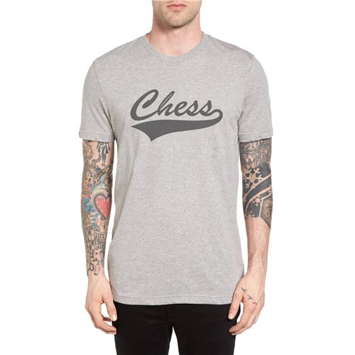 Camiseta Chess Clothing Logo Cinza
