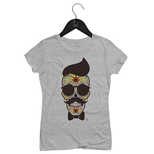 Camiseta Feminina Caveira Mexicana | Cinza - GG