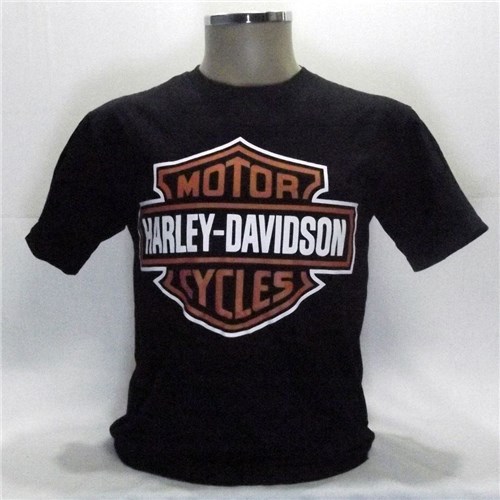 Camiseta Motor Harley Davison (Preto, PP)
