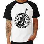 Camiseta Raglan Rock N Roll Never Die Guitarra - Foca Na Moda