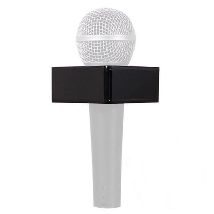 Canopla Quadrada para Microfone de Mão - Branca Canopla Triangular para Microfone de Mão - Preto