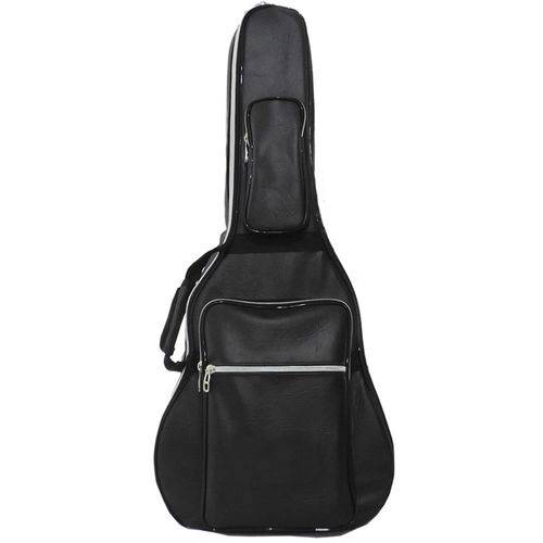Capa Bag Acolchoada para Violão Folk 12 Cordas Couro Premium
