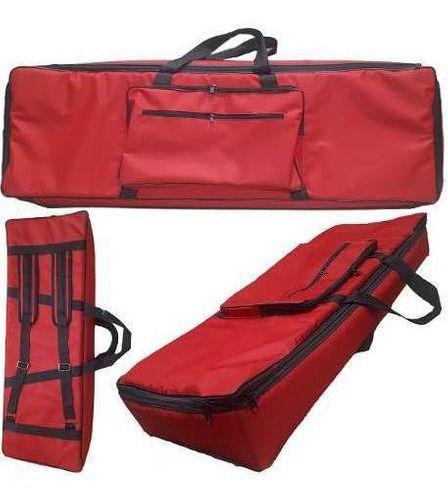 Capa Bag Master Luxo Para Teclado Novation Amw A49 Vermelho