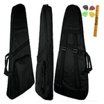 Capa Bag Mod. Luxo p/ Guitarra Stratocaster Bolso Preto Protection Bags + Acessórios