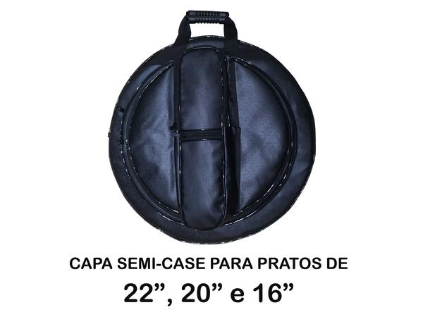 Capa Bag para Prato Semi Case 22 20 16 de Couro com Pelúcia Extra Luxo - Capas Maia