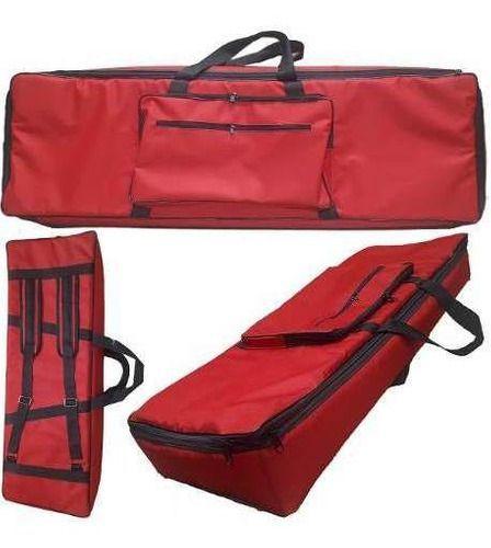 Capa Bag Master Luxo para Teclado Roland A33 Nylon Vermelho