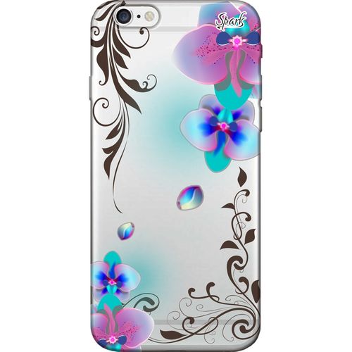 Capa para Celular Iphone 6 - Spark Cases - Orquídea Azul e Rosa