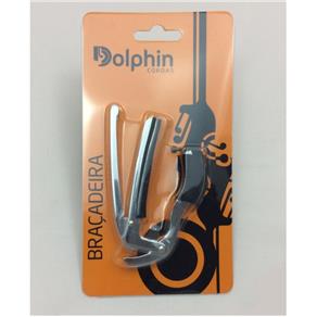 Capotraste para Guitarra e Violão de Aço Dolphin 6380 - Prata