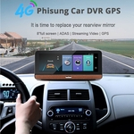 Car Navegação GPS Rastreador 4G 8 polegadas carro DVR câmera de visão traseira com Dual Lens Android Video Recorder Navigators