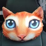 Cara Cat Dog Impresso 3D Almofada Car Headrest pescoço Rest Auto Safety Neck / Car Neck Headrest Suporte Redbey