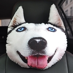Cara Cat Dog Impresso 3D Almofada Car Headrest pescoço Rest Auto Safety Neck / Car Neck Headrest Suporte
