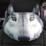 Cara Cat Dog Impresso 3D Almofada Car Headrest pescoço Rest Auto Safety Neck / Car Neck Headrest Suporte