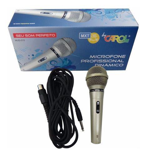 Carol Microfone Dinâmico Mud-515 Cabo 4.5 M OD 5.0 MM - Mxt