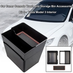 Carro Dual Layer Center Console Trash Bin Storage Box Organizer Para Tesla Model 3