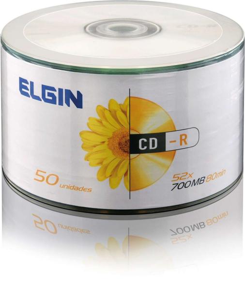 CD Gravavel CD-R 700MB/80MIN/52X TUBO-50 ELGIN
