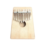 Chave 10 La Dedo polegar Kalimba Mini Piano, instrumento de percussão de madeira de pinho
