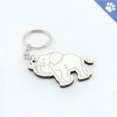 Chaveiros Personalizados - Mdf Branco - Animais - Elefante
