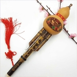Chinese Handmade Hulusi Gourd Cucurbit Flauta Ethnic Musical Instrument Tone C Chave Bb para iniciantes amantes de música