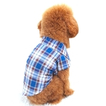 Classical New pequeno Pet Dog roupas de cachorro Vestu¨¢rio Mantas Camiseta Blue M
