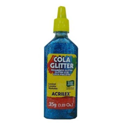 Cola C/Glitter Azul
