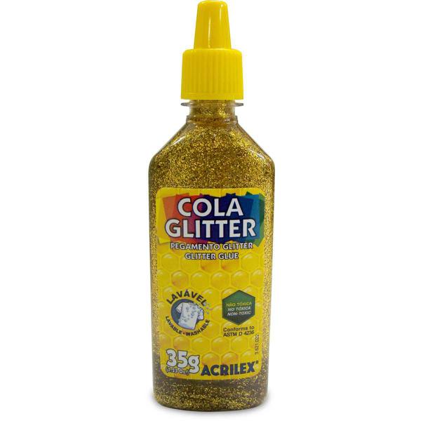 Cola com Glitter Tubo 35G. Ouro - Acrilex
