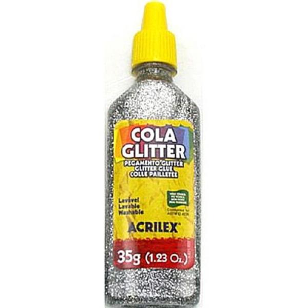 Cola Glitter 35 Gramas - Prata - Acrilex