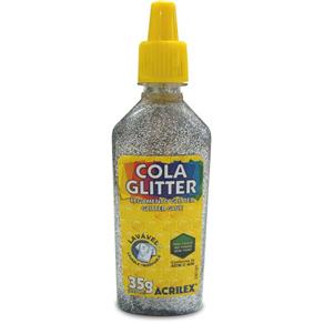 Cola Glitter Tubo 35g Prata