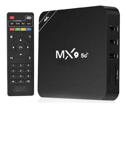 Com Box MX 4k Pro 5G! Sua TV Vira uma Smart TV! 4GB + 64GB - Mxq9