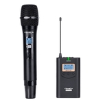 LAR Comica WM100H 48CH UHF Wireless Handheld sistema de microfone 328 pés Gama /-Nível 16 Volume / Real-time Monitor para DSLR Camera