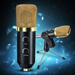 Computador Eficiente mais fácil de áudio dinâmico USB Condensador Gravação de Som Vocal Microfone Mic com suporte Station Broadcasting Monte