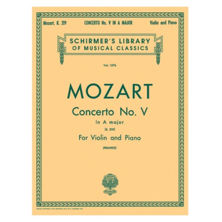 Concerto P/ Violino Nº 5 em Lá Maior, K.219 - Mozart - Sam Franko - Schirmer's Library